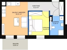 2 pokoje, mieszkanie 42,27 m², piętro 2, oferta nr B2.5, Nowy Radzionków, Radzionków, ul. Gajdasa 6