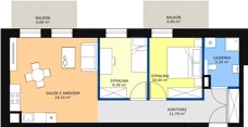 3 pokoje, mieszkanie 61,06 m², piętro 2, oferta nr C2.2, Nowy Radzionków, Radzionków, ul. Gajdasa 6