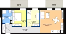 3 pokoje, mieszkanie 61,06 m², piętro 2, oferta nr C2.3, Nowy Radzionków, Radzionków, ul. Gajdasa 6