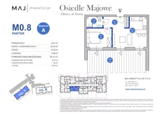 2 pokoje, mieszkanie 33,91 m², parter, oferta nr A0.8, Osiedle Majowe 2.0, Gliwice, Ligota Zabrska, ul. Górna 28C