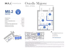 2 pokoje, mieszkanie 30,80 m², parter, oferta nr B0.2, Osiedle Majowe 2.0, Gliwice, Ligota Zabrska, ul. Górna 28C