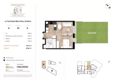 2 pokoje, mieszkanie 36,10 m², parter, oferta nr A12, Krzesławickie Tarasy, Kraków, Wzgórza Krzesławickie, Zesławice, ul. Gustawa Morcinka 86C