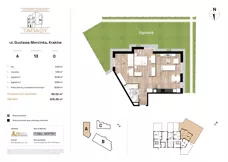 3 pokoje, mieszkanie 63,02 m², parter, oferta nr A13, Krzesławickie Tarasy, Kraków, Wzgórza Krzesławickie, Zesławice, ul. Gustawa Morcinka 86C