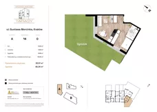 2 pokoje, mieszkanie 33,57 m², parter, oferta nr A14, Krzesławickie Tarasy, Kraków, Wzgórza Krzesławickie, Zesławice, ul. Gustawa Morcinka 86C