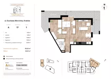 3 pokoje, mieszkanie 63,02 m², piętro 1, oferta nr A17, Krzesławickie Tarasy, Kraków, Wzgórza Krzesławickie, Zesławice, ul. Gustawa Morcinka 86C