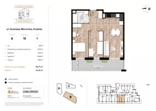 3 pokoje, mieszkanie 55,71 m², piętro 1, oferta nr B16, Krzesławickie Tarasy, Kraków, Wzgórza Krzesławickie, Zesławice, ul. Gustawa Morcinka 86C