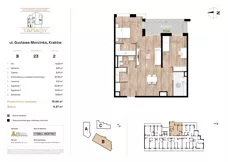 3 pokoje, mieszkanie 75,64 m², piętro 2, oferta nr B23, Krzesławickie Tarasy, Kraków, Wzgórza Krzesławickie, Zesławice, ul. Gustawa Morcinka 86C