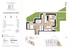 4 pokoje, mieszkanie 70,84 m², parter, oferta nr B03, Krzesławickie Tarasy, Kraków, Wzgórza Krzesławickie, Zesławice, ul. Gustawa Morcinka 86C