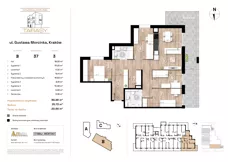 5 pokoi, mieszkanie 89,96 m², piętro 3, oferta nr B37, Krzesławickie Tarasy, Kraków, Wzgórza Krzesławickie, Zesławice, ul. Gustawa Morcinka 86C