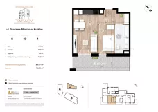 2 pokoje, mieszkanie 36,57 m², piętro 1, oferta nr C10, Krzesławickie Tarasy, Kraków, Wzgórza Krzesławickie, Zesławice, ul. Gustawa Morcinka 86C