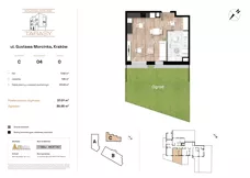 1 pokój, mieszkanie 37,01 m², parter, oferta nr C04, Krzesławickie Tarasy, Kraków, Wzgórza Krzesławickie, Zesławice, ul. Gustawa Morcinka 86C