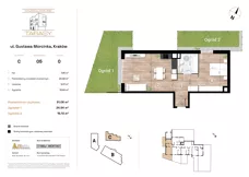 2 pokoje, mieszkanie 51,06 m², parter, oferta nr C05, Krzesławickie Tarasy, Kraków, Wzgórza Krzesławickie, Zesławice, ul. Gustawa Morcinka 86C