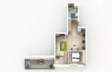 2 pokoje, apartament 44,56 m², piętro 3, oferta nr H2.20, Apartamenty Słoneczne, Sosnowiec, Sielec, ul. Klimontowska 47M