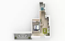 2 pokoje, apartament 44,56 m², piętro 3, oferta nr H2.20, Apartamenty Słoneczne, Sosnowiec, Sielec, ul. Klimontowska 47M