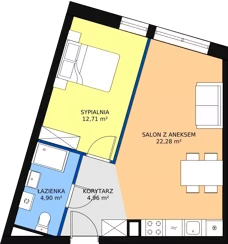 2 pokoje, apartament inwestycyjny 44,85 m², parter, oferta nr A2, Ventis Apartments, Jastrzębia Góra, ul. Wczasowa