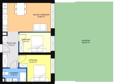 3 pokoje, apartament inwestycyjny 51,06 m², parter, oferta nr A3, Ventis Apartments, Jastrzębia Góra, ul. Wczasowa