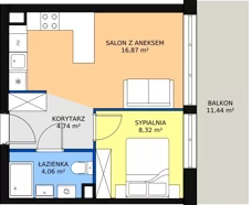 2 pokoje, apartament inwestycyjny 33,99 m², piętro 1, oferta nr A20, Ventis Apartments, Jastrzębia Góra, ul. Wczasowa