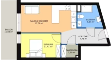 2 pokoje, apartament inwestycyjny 45,10 m², piętro 2, oferta nr A29, Ventis Apartments, Jastrzębia Góra, ul. Wczasowa