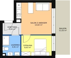 2 pokoje, apartament inwestycyjny 31,22 m², piętro 3, oferta nr A51, Ventis Apartments, Jastrzębia Góra, ul. Wczasowa