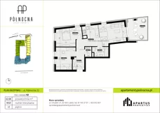 3 pokoje, mieszkanie 62,08 m², piętro 2, oferta nr B2/10, Apartamenty Północna, Lublin, Śródmieście, Śródmieście, ul. Północna 22/24