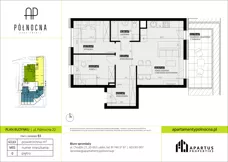 3 pokoje, mieszkanie 60,78 m², piętro 2, oferta nr B2/19, Apartamenty Północna, Lublin, Śródmieście, Śródmieście, ul. Północna 22/24