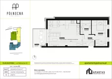 2 pokoje, mieszkanie 54,37 m², piętro 1, oferta nr B3/20, Apartamenty Północna, Lublin, Śródmieście, Śródmieście, ul. Północna 22/24