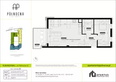 2 pokoje, mieszkanie 54,37 m², piętro 2, oferta nr B3/27, Apartamenty Północna, Lublin, Śródmieście, Śródmieście, ul. Północna 22/24