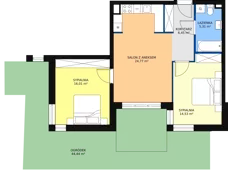 3 pokoje, apartament 66,33 m², parter, oferta nr A5, Villa Verona Mielno, Mielno, ul. Pogodna 4A
