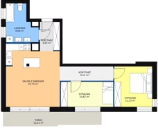 3 pokoje, apartament 68,23 m², piętro 3, oferta nr A36, Villa Verona Mielno, Mielno, ul. Pogodna 4A
