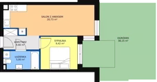 2 pokoje, apartament 40,94 m², parter, oferta nr A4, Villa Verona Mielno, Mielno, ul. Pogodna 4A