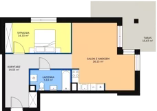 2 pokoje, apartament 61,48 m², piętro 1, oferta nr B12, Villa Verona Mielno, Mielno, ul. Pogodna 4A