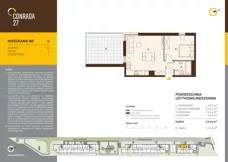 2 pokoje, mieszkanie 43,47 m², piętro 1, oferta nr 4, Conrada 27, Kraków, Prądnik Biały, Azory, ul. Conrada 27