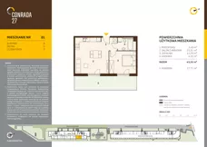 2 pokoje, mieszkanie 43,55 m², parter, oferta nr 81, Conrada 27, Kraków, Prądnik Biały, Azory, ul. Conrada 27