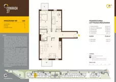 3 pokoje, mieszkanie 70,75 m², piętro 4, oferta nr 116, Conrada 27, Kraków, Prądnik Biały, Azory, ul. Conrada 27