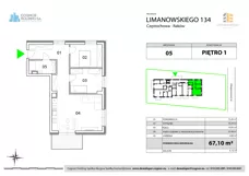 3 pokoje, mieszkanie 67,14 m², piętro 1, oferta nr 5, Limanowskiego Mieszkania, Częstochowa, Raków, ul. Bolesława Limanowskiego 134