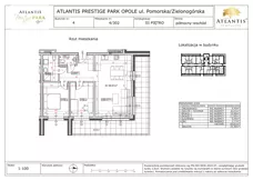 3 pokoje, apartament 69,81 m², piętro 3, oferta nr B4/3/02, Atlantis Prestige Park, Opole, Malinka, ul. Pomorska / Zielonogórska