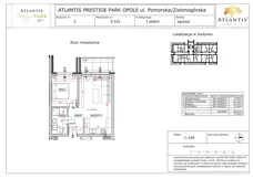 2 pokoje, apartament 45,91 m², piętro 1, oferta nr B3/1/101, Atlantis Prestige Park, Opole, Malinka, ul. Pomorska / Zielonogórska