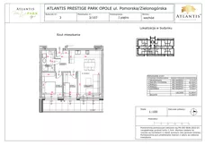 3 pokoje, apartament 55,90 m², piętro 1, oferta nr B3/1/107, Atlantis Prestige Park, Opole, Malinka, ul. Pomorska / Zielonogórska