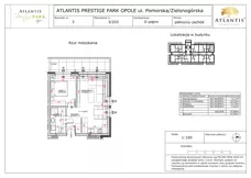 2 pokoje, apartament 43,88 m², piętro 2, oferta nr B3/2/203, Atlantis Prestige Park, Opole, Malinka, ul. Pomorska / Zielonogórska