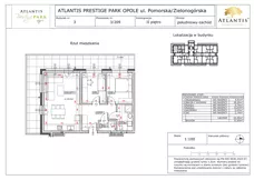 3 pokoje, apartament 65,65 m², piętro 2, oferta nr B3/2/209, Atlantis Prestige Park, Opole, Malinka, ul. Pomorska / Zielonogórska