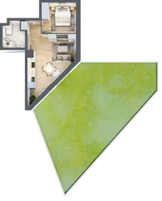 2 pokoje, mieszkanie 40,24 m², parter, oferta nr 1/6, Osiedle Kościuszki - Osiedle Premium, Brzeg, ul. Kościuszki