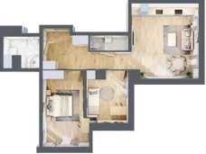 3 pokoje, mieszkanie 69,44 m², piętro 3, oferta nr 1/25, Osiedle Kościuszki - Osiedle Premium, Brzeg, ul. Kościuszki