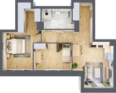 3 pokoje, mieszkanie 52,34 m², piętro 3, oferta nr 2/21, Osiedle Kościuszki - Osiedle Premium, Brzeg, ul. Kościuszki