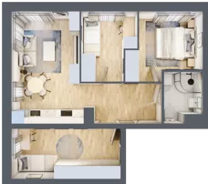 4 pokoje, mieszkanie 57,20 m², piętro 2, oferta nr 2/13, Osiedle Kościuszki - Osiedle Premium, Brzeg, ul. Kościuszki