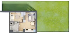2 pokoje, mieszkanie 35,21 m², piętro 1, oferta nr 2/12, Osiedle Kościuszki - Osiedle Premium, Brzeg, ul. Kościuszki