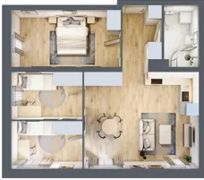 3 pokoje, mieszkanie 65,52 m², piętro 1, oferta nr 2/8, Osiedle Kościuszki - Osiedle Premium, Brzeg, ul. Kościuszki