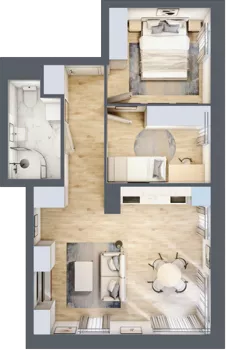 3 pokoje, mieszkanie 51,99 m², piętro 1, oferta nr 2/11, Osiedle Kościuszki - Osiedle Premium, Brzeg, ul. Kościuszki