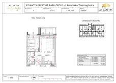 2 pokoje, apartament 47,29 m², piętro 1, oferta nr B5/5/101, Atlantis Prestige Park, Opole, Malinka, ul. Pomorska / Zielonogórska