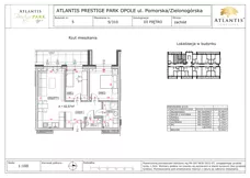 3 pokoje, apartament 62,57 m², piętro 3, oferta nr B5/3/10, Atlantis Prestige Park, Opole, Malinka, ul. Pomorska / Zielonogórska