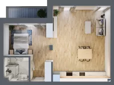 1 pokój, apartament 52,84 m², piętro 1, oferta nr 1_5, New Iron, Łódź, Śródmieście, ul. Andrzeja Struga 22